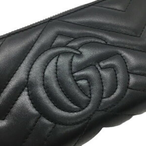 Gucci GG Zip Around Wallet Leather Black - Picture 8 of 9
